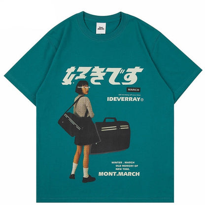 Japanese Kanji Print T-Shirt