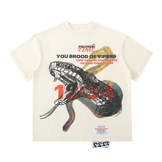 OverSize Frog Drift print streetwear high street Loose T-shirt